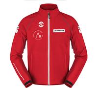 Spidi Pit Lane Giacca tessile da moto, rosso, Taglia L