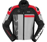 Spidi Progressive Net, giacca in tessuto H2Out S male Nero/Grigio Chiaro/Rosso