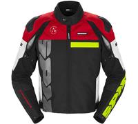 Spidi Progressive Tex giacca tessile moto traforata, bianco/rosso, Taglia S