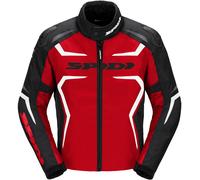 Spidi Race-Evo H2Out Giacca tessile moto, nero-bianco-rosso, taglia 4XL per maschi