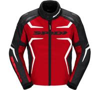 Spidi Race-Evo H2Out Giacca tessile moto, nero-bianco-rosso, taglia 2XL per maschi