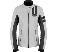 Spidi Roar Giacca in pelle da moto da donna, nero-grigio, taglia 46 per donne