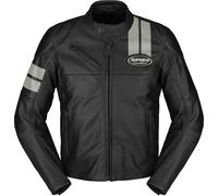 Spidi Roar Giacca in pelle da moto, Nero/Ghiaccio, Taglia 50