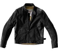 Spidi Rock Giacca in pelle per moto, nero, taglia 58 per maschi