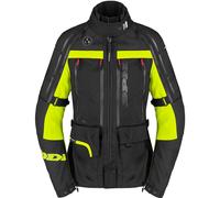 Spidi 4 Season V3 H2Out impermeabile Giacca tessile moto da donna, nero-grigio-giallo, taglia M per maschi