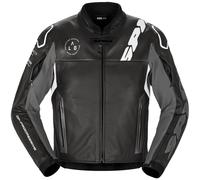 Spidi DP-Progressive, giacca in pelle 48 male Nero/Bianco/Grigio