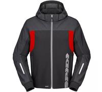 SPIDI SPIDI - Giacca Hoodie H2OUT II Nero / Antrhacite / Rosso Fluo D299-189 S