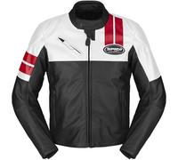 Spidi Roar Giacca in pelle da moto, bianco/rosso/nero, Taglia 52