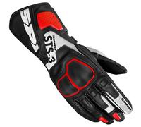 Spidi STS-3 Guanti da moto da donna, nero-rosso, taglia L per donne