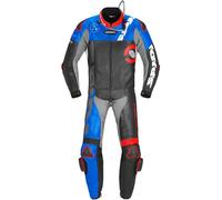 Spidi DP-Progressive Tour, tuta in pelle 2pz. 56 male Nero/Rosso/Blu/Grigio