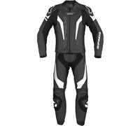 Spidi Laser Touring Abito in pelle moto in due pezzi, nero-bianco, taglia 58 per maschi