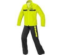 Spidi Sport Rain Kit 2-Piece Moto Rainsuit, nero/giallo, Taglia XS