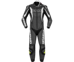 Spidi Sport Warrior Pro Tuta in pelle della moto monopezzo perforata, Bianco/nero, Taglia 56