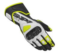 Spidi STR-6 Guanti da moto, nero/bianco/giallo neon, Taglia 3XL