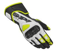 Spidi STR-6 Guanti da moto, nero-bianco-giallo, taglia XL per maschi