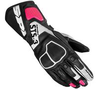 Spidi STS-3 Guanti da moto da donna, nero-rosa, taglia XS per donne