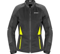 Spidi Super Net Giacca tessile moto da donna, nero/giallo neon, Taglia XS