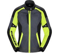 Spidi Tek Net Giacca moto da donna, nero-grigio-giallo, taglia XL per donne