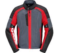 Spidi Tek Net Giacca Moto, nero-grigio-rosso, taglia 2XL