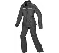 Spidi Touring Rain Kit Tuta da pioggia da moto da donna a due pezzi, nero, Taglia XXS