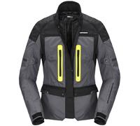Spidi Traveler 3 H2Out Giacca tessile moto da donna, nero-grigio-giallo, taglia S per donne