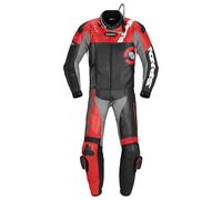 Spidi DP-Progressive Touring Tuta in pelle della moto a due pezzi, rosso/nero, Taglia 46
