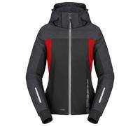 Spidi H2Out II impermeabile Felpa con cappuccio da moto da donna, nero-rosso, taglia XS per donne