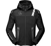 Spidi Warrior Felpa con cappuccio da moto, Bianco/nero, Taglia XL