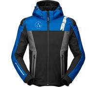Spidi Warrior Felpa con cappuccio da moto, nero/blu, Taglia XXL