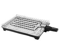 SPIEDINA NEW Griglia Doppia Apribile Dimensioni 26x37 cm + 23x35 cm, Completamente Smontabile, Sicurezza Impugnatura, 2000W, Cottura Perfetta per Spiedini, Hamburger, Carne e Pesce