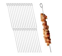 Spiedini Acciaio Inox Barbecue Spiedi Griglia Carne Accessori BBQ 28 cm Set 30