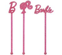 Spiedini DecoPac Barbie per torte, cupcake e altro | 36 bastoncini rosa ideali per feste di compleanno e celebrazioni. Personalizza le tue creazi