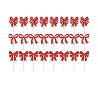 Spiedini decorativi per cupcake, classici, 24 pezzi, decorazione natalizia, per feste, compleanni, eventi, celebrazioni, casa, famiglia, feste e gioia