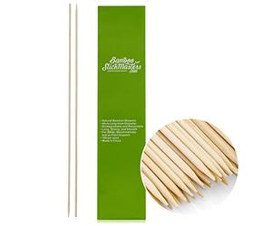 Spiedini di legno BAMBOO STICK MASTERS 40cm - Extra lunghi e robusti per il cibo Per barbecue, kebab, arrostire marshmallow, fontana di cioccolato, falò, fonduta