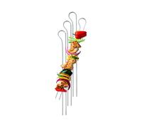 Spiedini barbecue acciaio Set Utensili Weber 8pz Doppia Punta Spiedo Arrosticini
