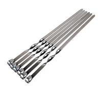 Spiedini for kebab, 6 pezzi da 45 cm/17,5'' in acciaio inox, spiedini lunghi for barbecue, bastoncini di carne piatti, for arrostire all'aperto, griglia for(6pieces)