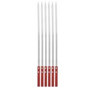 Spiedini for kebab, 6 pezzi/set spiedini larghi for barbecue in acciaio inox 40/50/60 cm lunghi con manico in legno forchetta for(60cm)