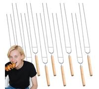 Spiedini In Acciaio Inox Per Barbecue | Spiedini BBQ Piatti Con Doppia Punta,Spiedini Lunghi Riutilizzabili Per Grill Cucina Verdure Pesce Maiale Frutta Gamberetti