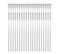 Spiedini in Metallo,Acciaio Inossidabile Riutilizzabile Bastoncini - 20 Pezzi Spiedini Da Barbecue Per Kebab E Carne - Per Carne Gamberi Bistecca Salsiccia Frutta Campeggio All'aperto Picnic Festa Cuc