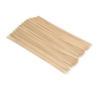 Navaris Spiedini Legno di bambù - Set x100 Bastoncini 40 cm x 4mm - Stecchini Lunghi per Grigliate Barbecue Arrosto Zucchero Filato Marshmallow Feste