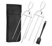 Spiedini per barbecue - Set di spiedini in metallo antiaderente, design duraturo, facile da pulire | per grigliare kebab, infusi marinati, grigliate in famiglia, serate barbecue, da