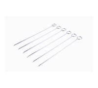 Spiedini per carne in acciaio inox, set da 6 pezzi da 28 cm - spiedini per barbecue in metallo riutilizzabili per BBQ, shish kebab, verdura, carne - accessori per griglia resistenti alla ruggine