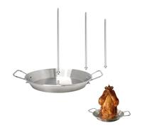Spiedini verticali per barbecue,Spiedino Verticale per Barbecue Griglia,spiedino verticale per griglia,Supporto verticale per arrostire il pollo,Spiedo Verticale con 3 punte rimovibili