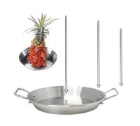 Spiedini verticali per grigliare, cremagliera di carne in acciaio inox per kebab, salsicce, bistecche e gi, spiedino verticale in acciaio inox con accessori per barbecue in 3 pezzi