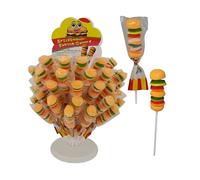 Spiedino Burger Gummy Espositore da 60 Spiedini di Mini Burger Gommosi Incartati Singolarmente