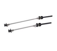 Spiedino da allenamento da 2 pezzi ad alta resistenza per risparmiare manodopera, struttura in metallo leggero, leva a sgancio rapido per bici pieghevole da strada (Nera)