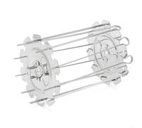Spiedino per spiedini in acciaio inox per spiedini per spiedini di pollo e griglia, supporto per ali di pollo, intestini di pesce e spiedini di carne mista