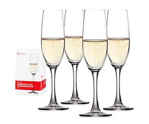 Spiegelau 4720175 - Set di 4 flauti da Champagne, in Cristallo, 210 ml, Salute