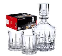 Spiegelau Set da whisky da 3 pezzi, caraffa da 750 ml con 2 bicchieri da whisky da 368 ml, Perfect Serve, 4500198, set regalo da whisky in vetro di cristallo, lavabile in lavastoviglie