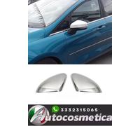 Spiegelkappen Spiegelabdeckung für Ford Fiesta 2017-2021 Edelstahl Silber 2tlg